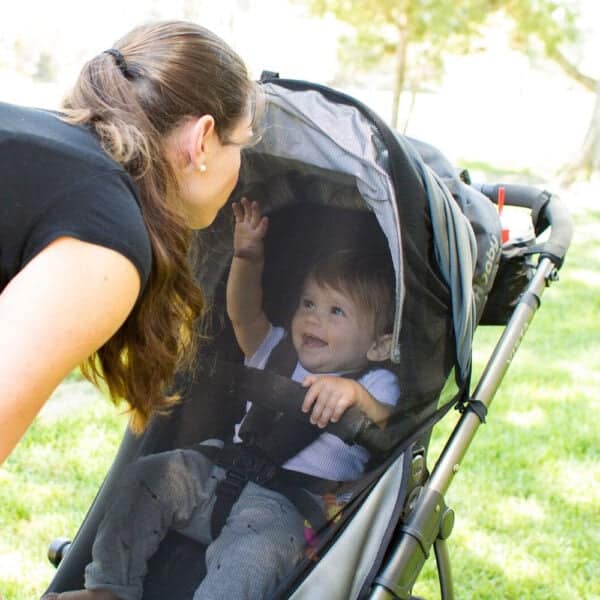 ⁦כילה לעגלה - רשת נגד יתושים עם וילונות האפלה ומיסוך נגד שמש UPF33⁩ – תמונה ⁦4⁩