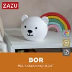 ⁦מנורת לילה במגוון צבעים - BOR⁩ – תמונה ⁦2⁩