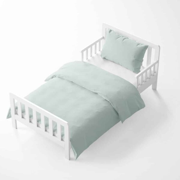 ⁦סט מצעים למיטת מעבר - דגם מיסט בלו⁩ – תמונה ⁦2⁩