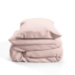 סט מצעים למיטת יחיד - דגם ורוד פודרה